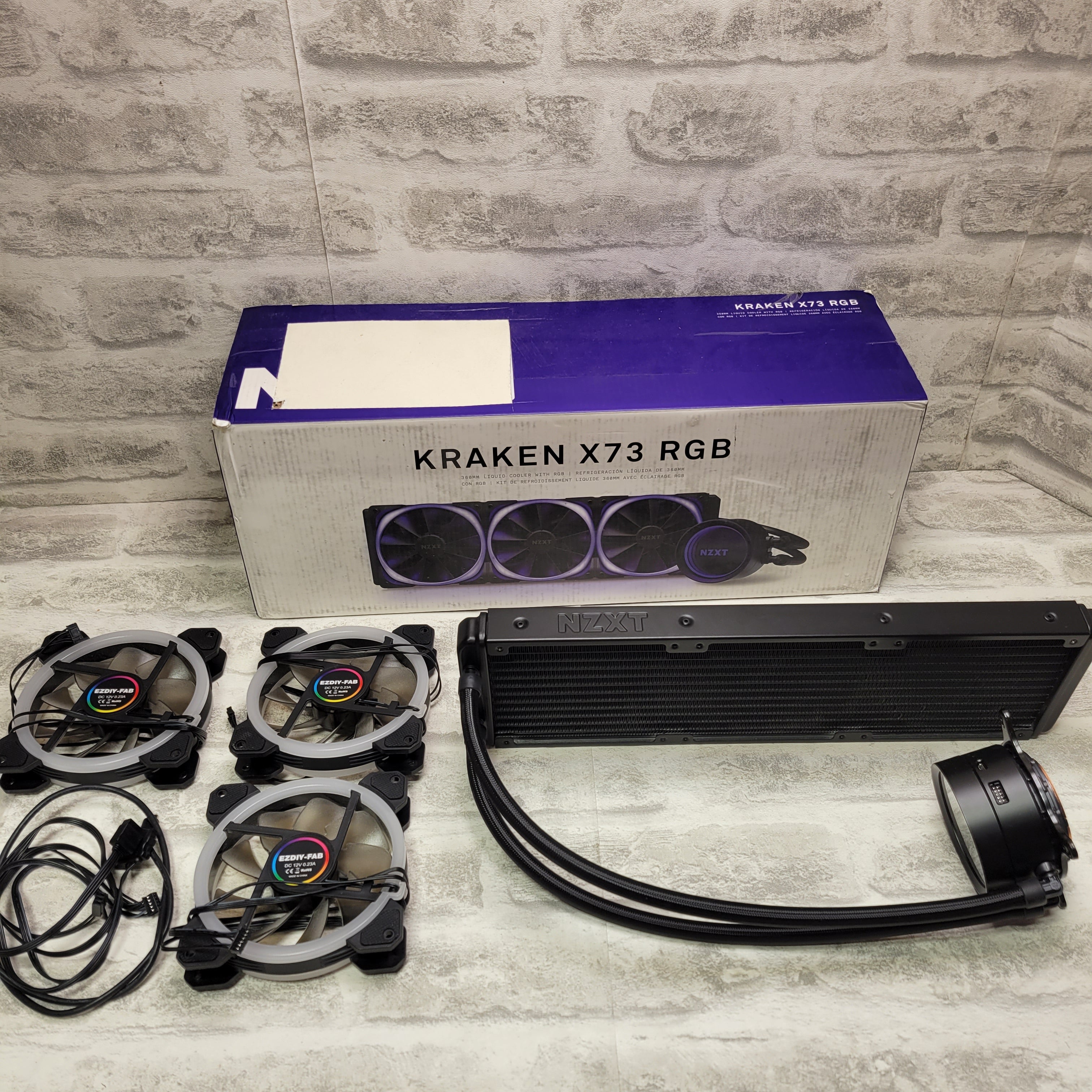 NZXT Kraken X73 RGB 360mm - RL-KRX73-R1 - AIO RGB CPU Liquid Cooler (7735025795310)